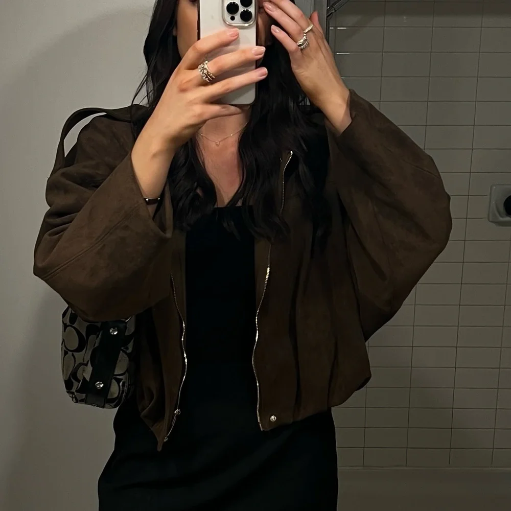 ara Suede Effect Bomber Jacket - Picture 3 of 4